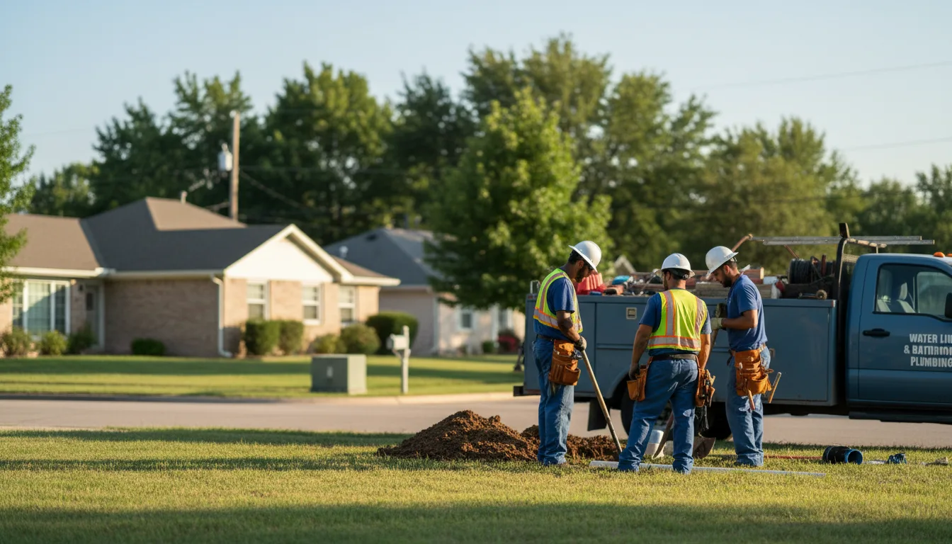 Residential water line and bathroom plumbing service in Lissie, TX